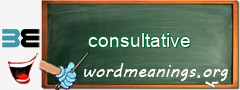 WordMeaning blackboard for consultative